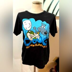 Disney Doug‎ and Dog Graphic T-Shirt Black
